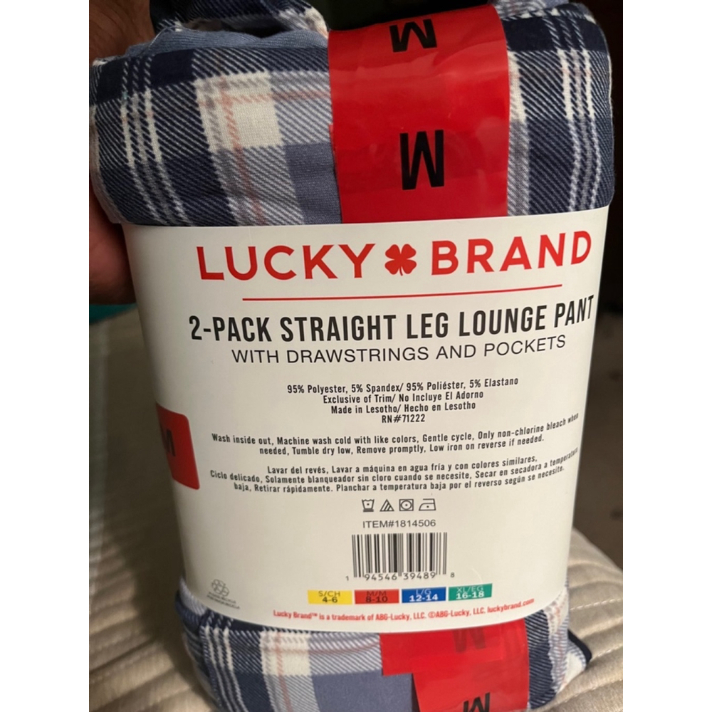 NWT Lucky Brand 2 pack Straight leg lounge pants size Medium - Picture 3 of 4